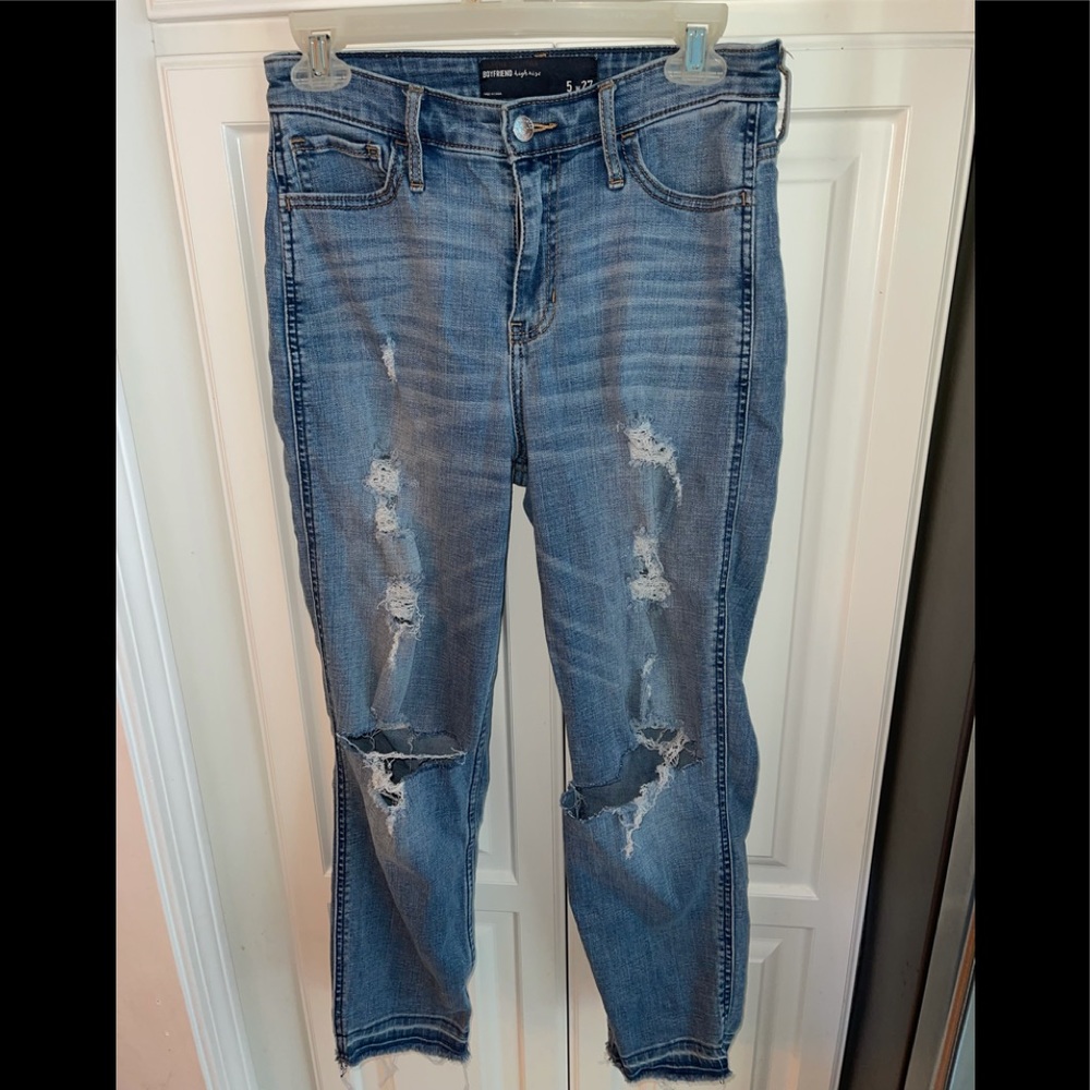 Hollister boyfriend high rise jeans sz 5 W27